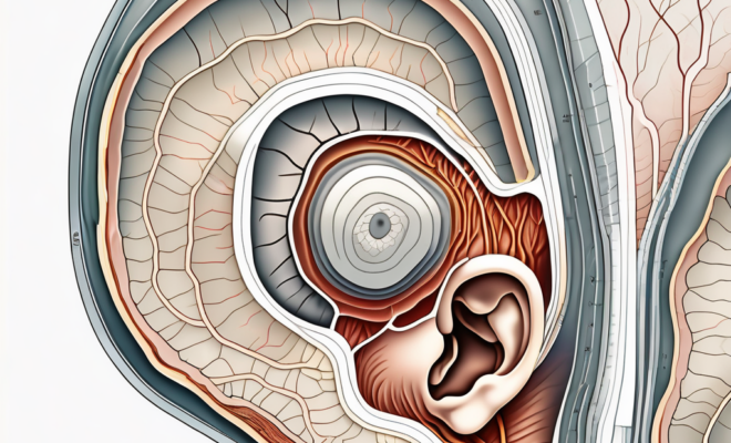 A detailed cross-section of the human ear