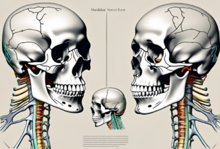 A detailed anatomical diagram of the mandibular nerve