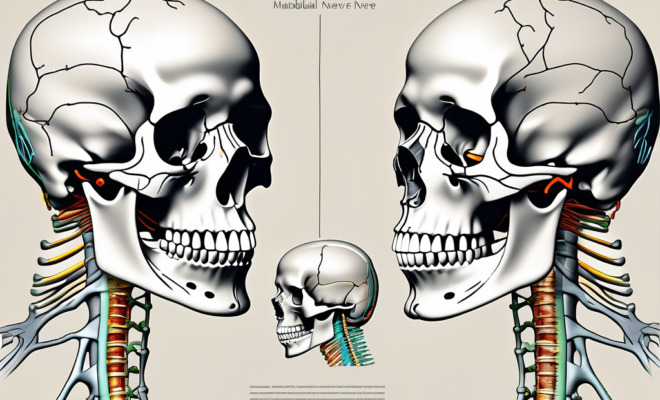 A detailed anatomical diagram of the mandibular nerve