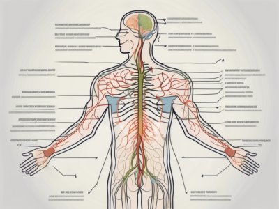 The human nervous system highlighting the parasympathetic nerves