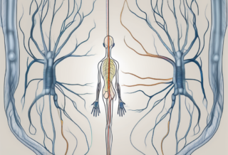 The human nervous system highlighting the perineal nerve